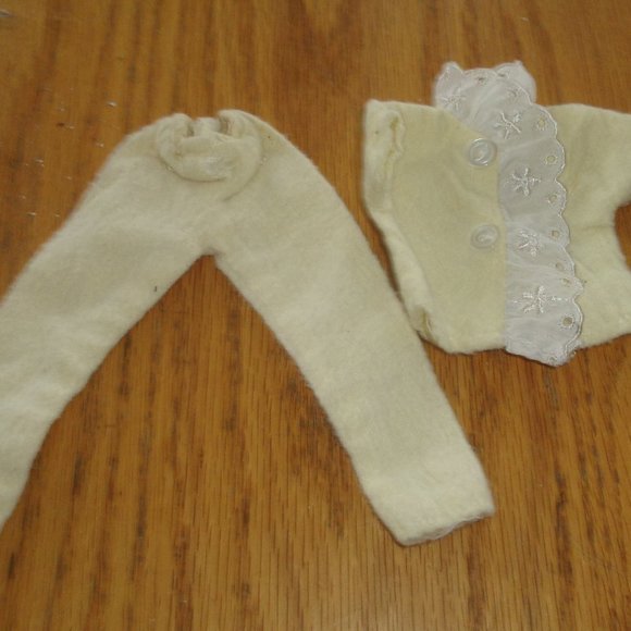Barbie Other - Barbie doll clothes yellow flannel lace pajamas